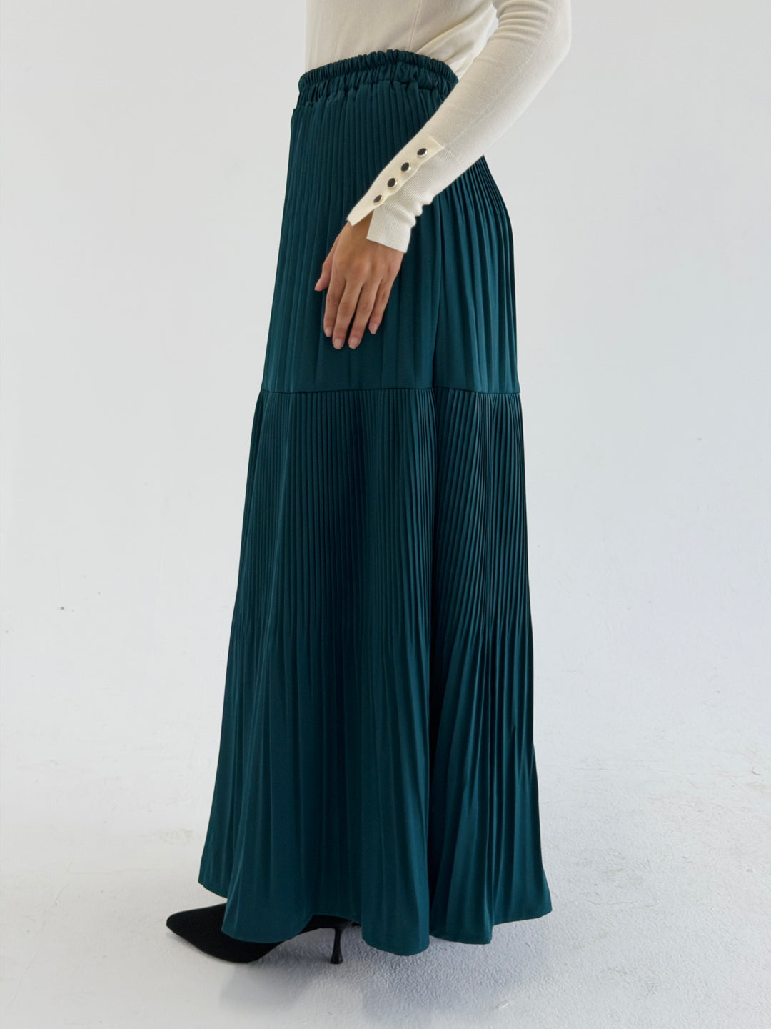 pillise skirt - teal blue