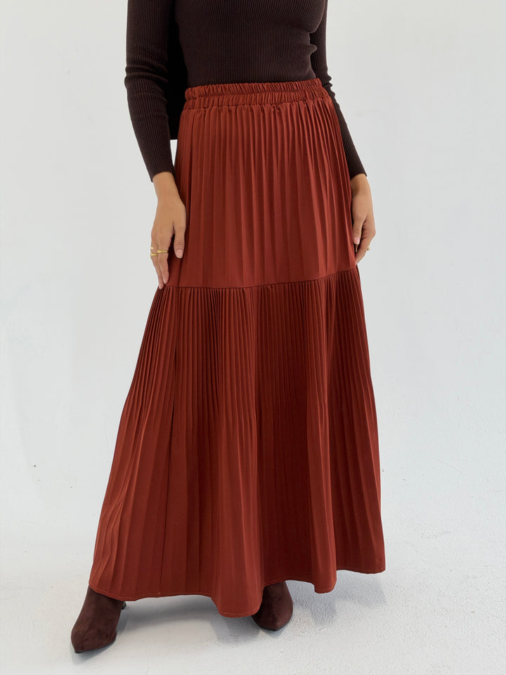 pillise skirt - rust red
