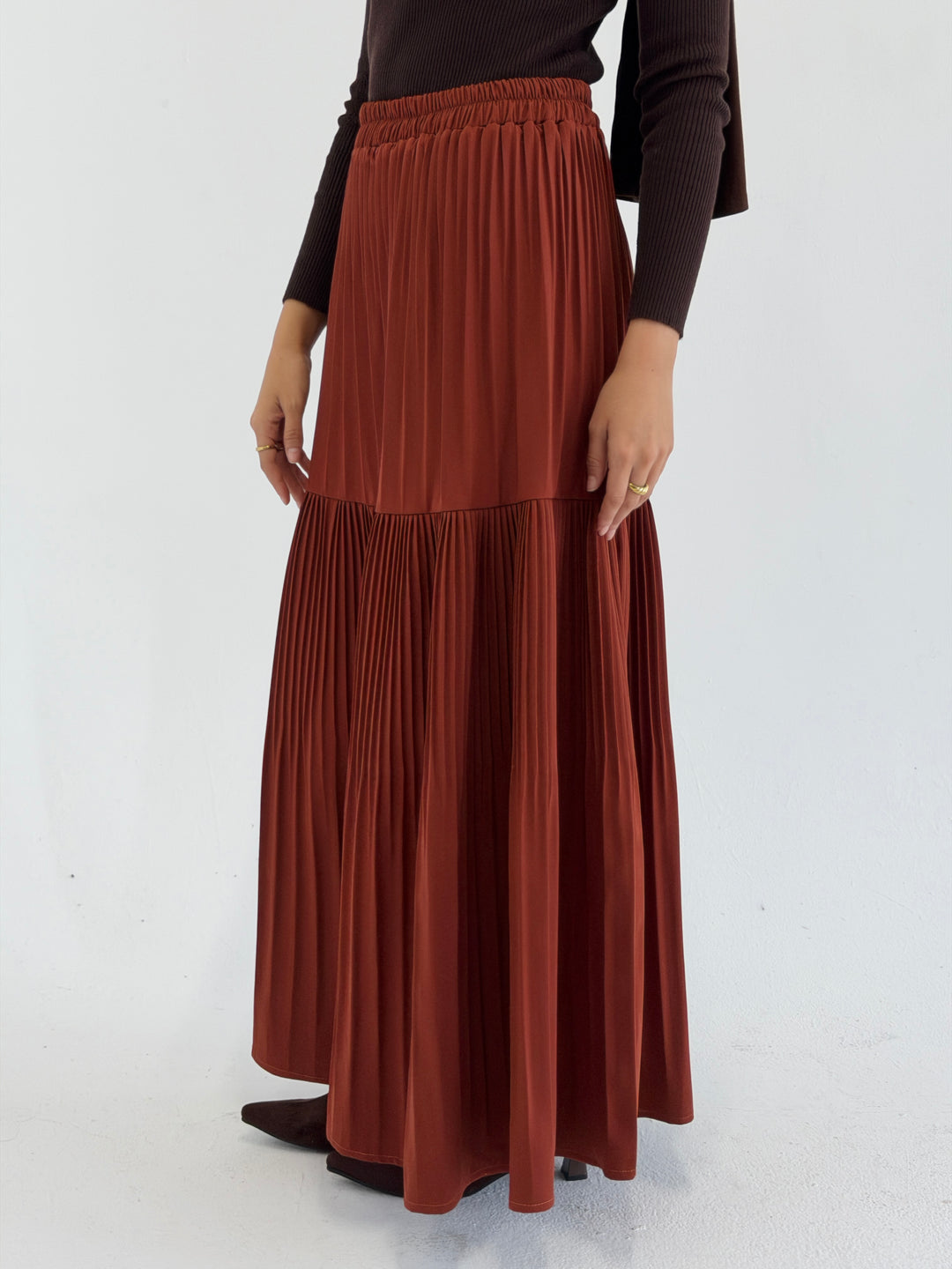 pillise skirt - rust red