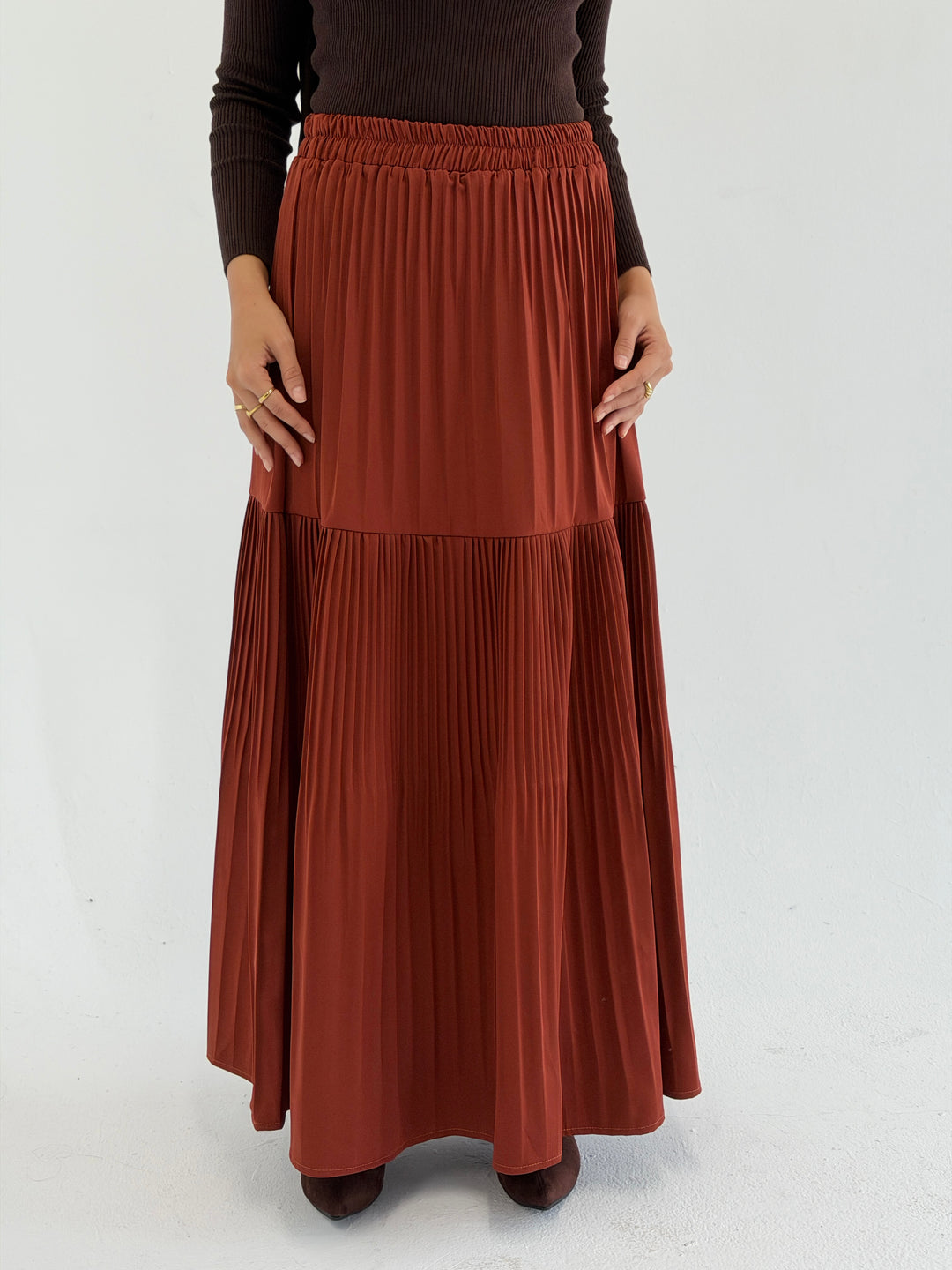 pillise skirt - rust red