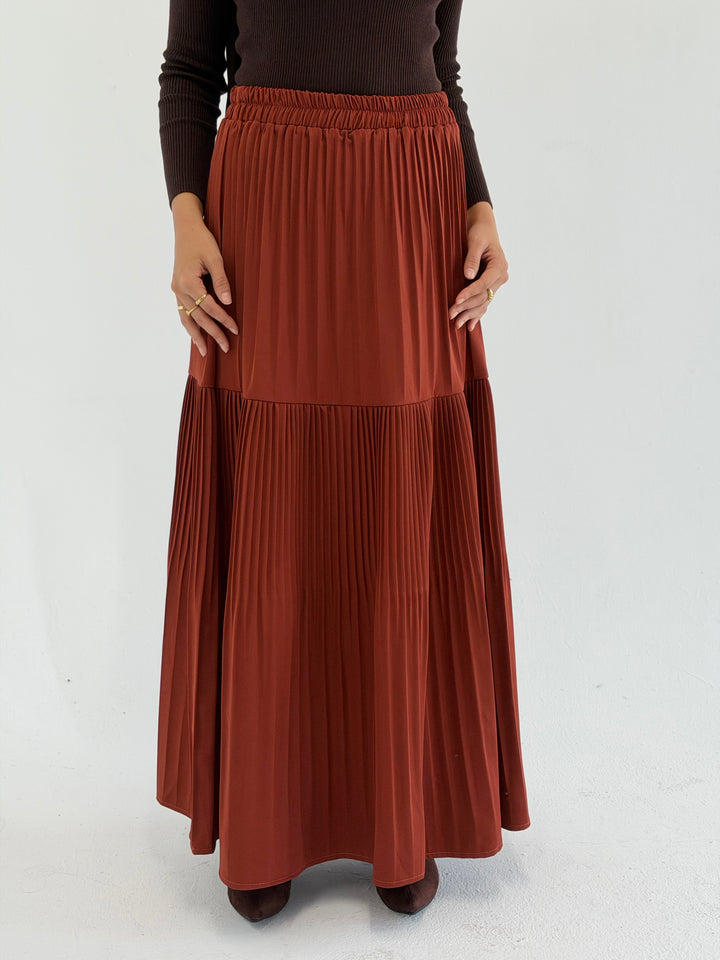pillise skirt - rust red