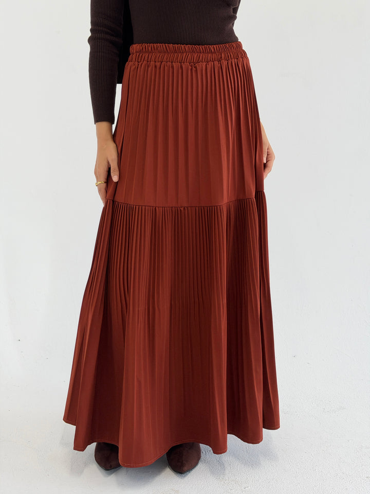 pillise skirt - rust red