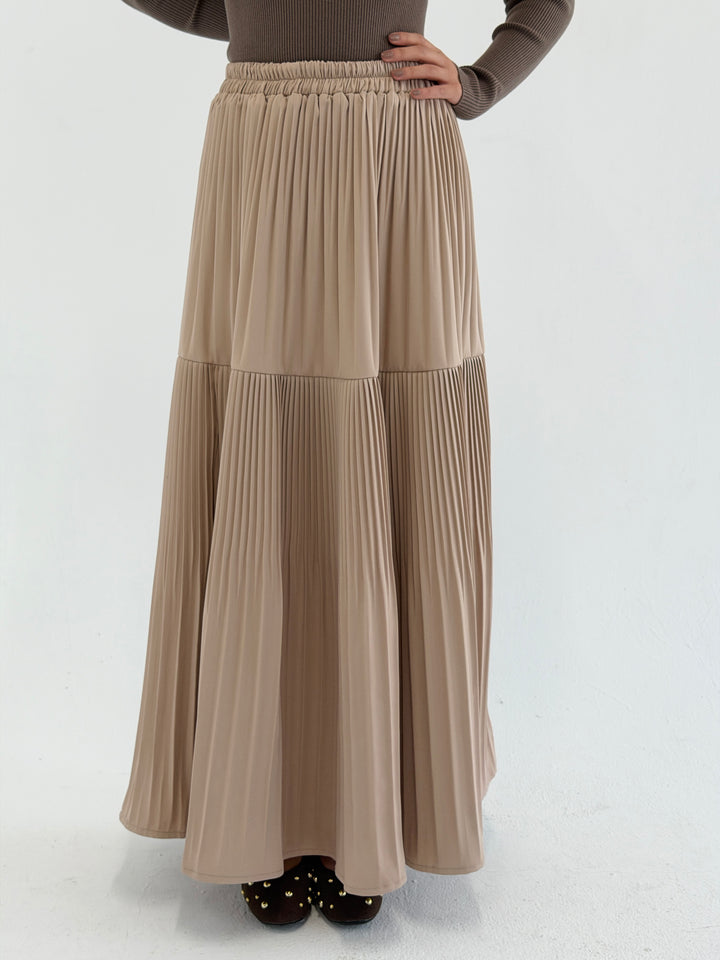 pillise skirt -beije