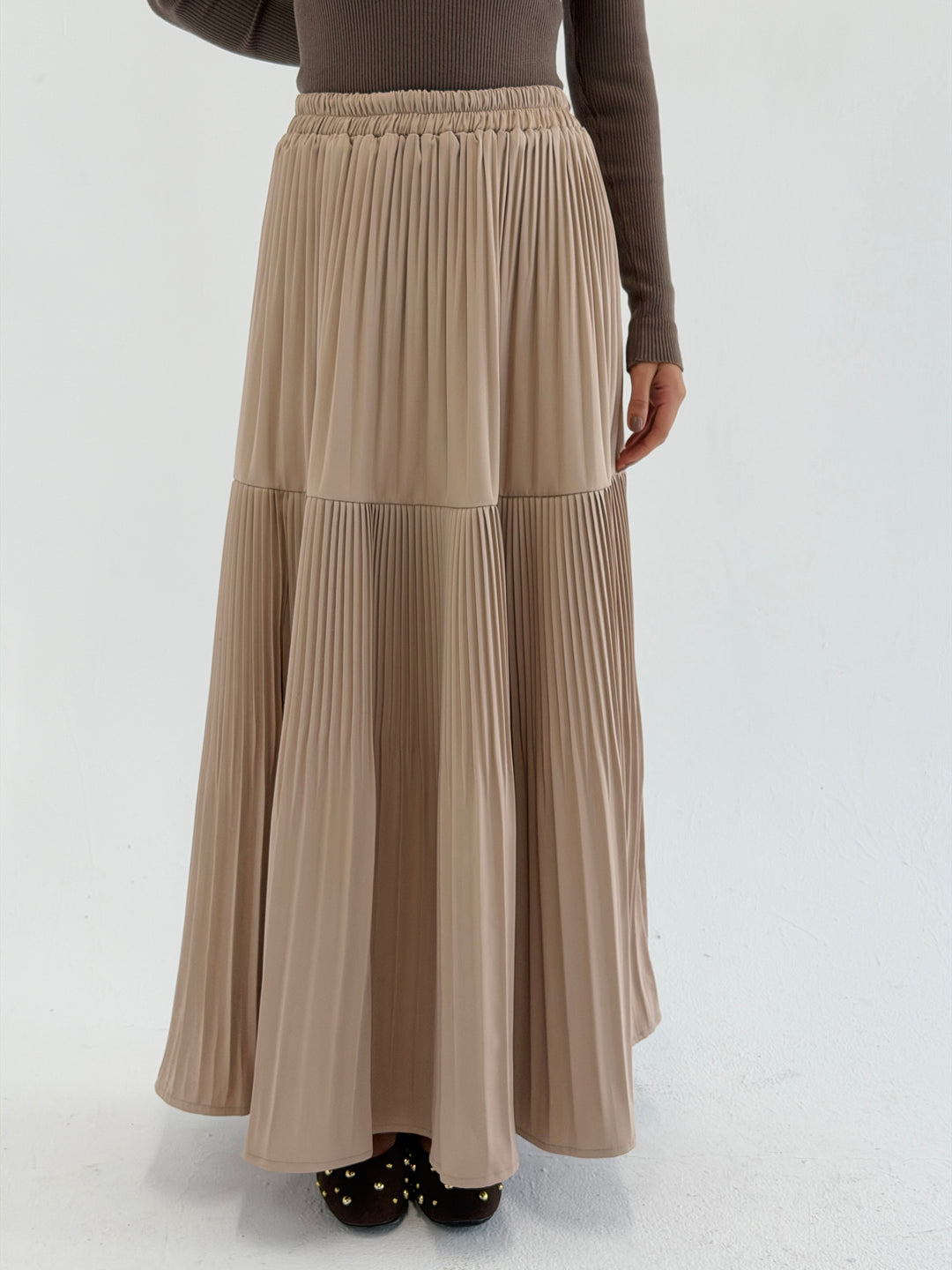 pillise skirt -beije