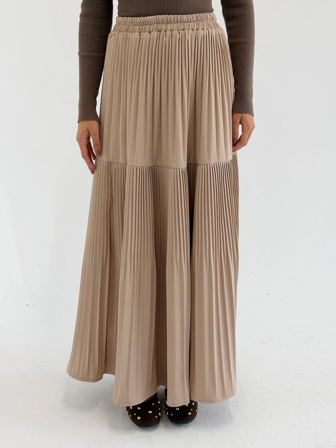 pillise skirt -beije