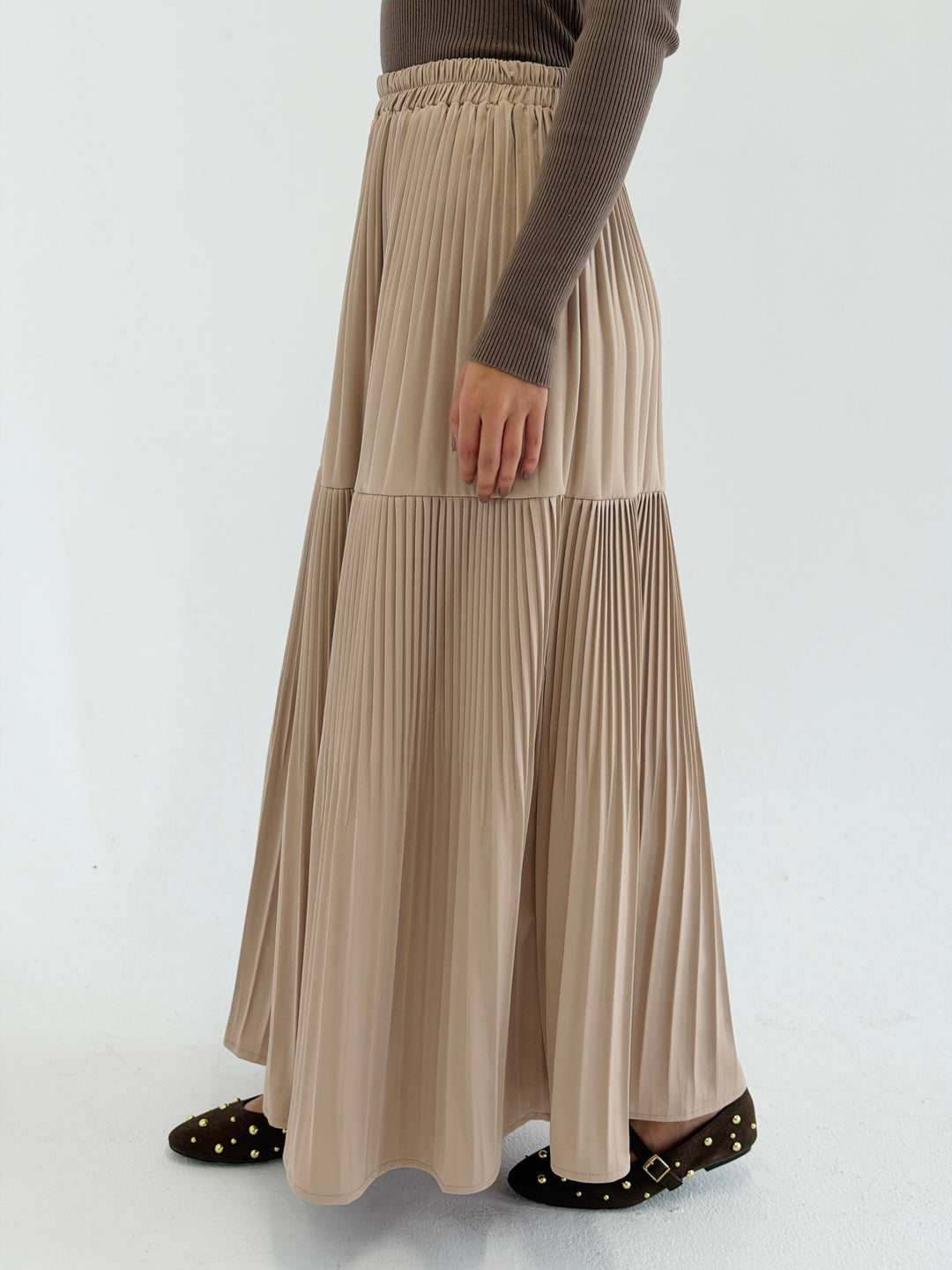 pillise skirt -beije