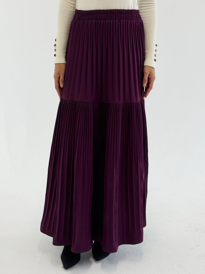 pillise skirt -burgundy