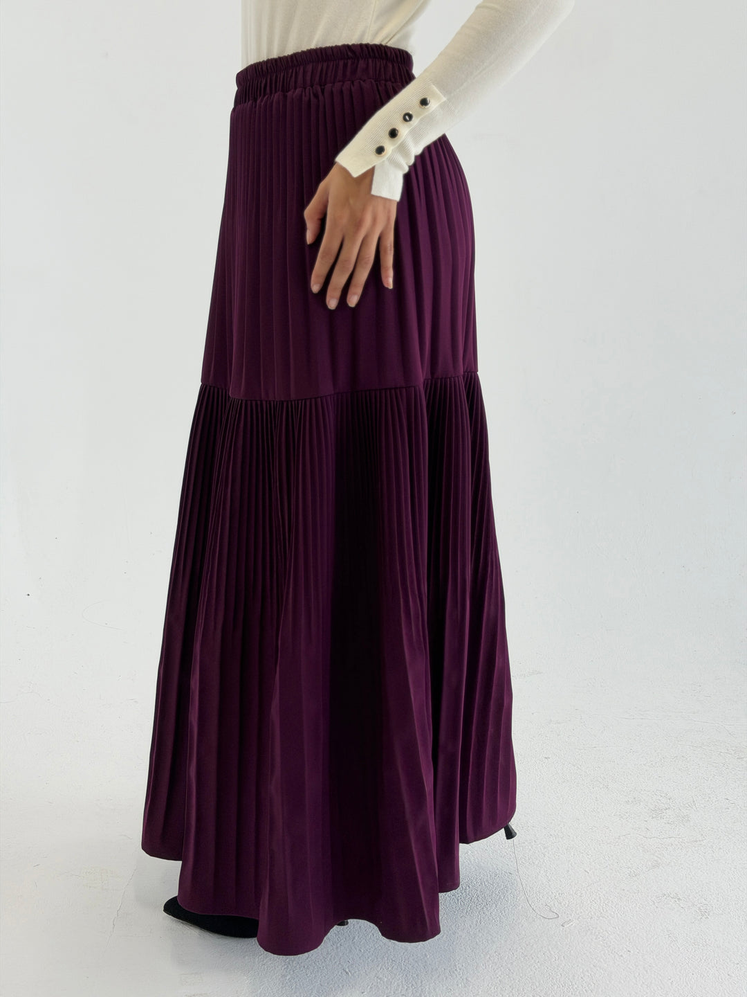 pillise skirt -burgundy