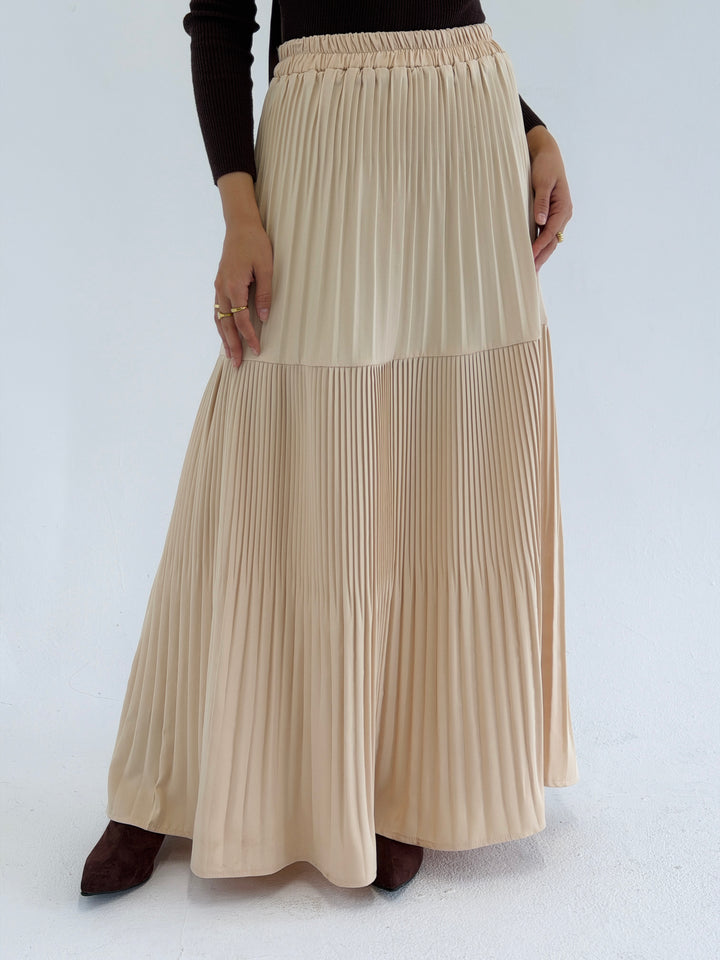 pillise skirt -light beije