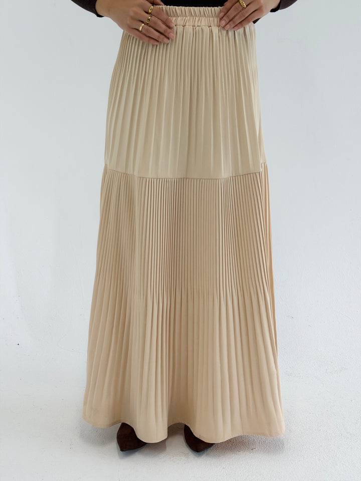 pillise skirt -light beije