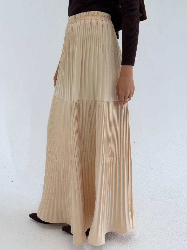 pillise skirt -light beije