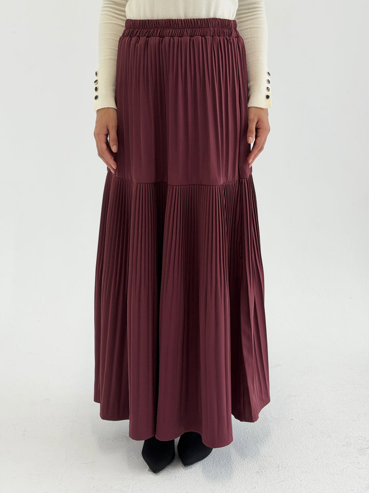 pillise skirt -grape mauve