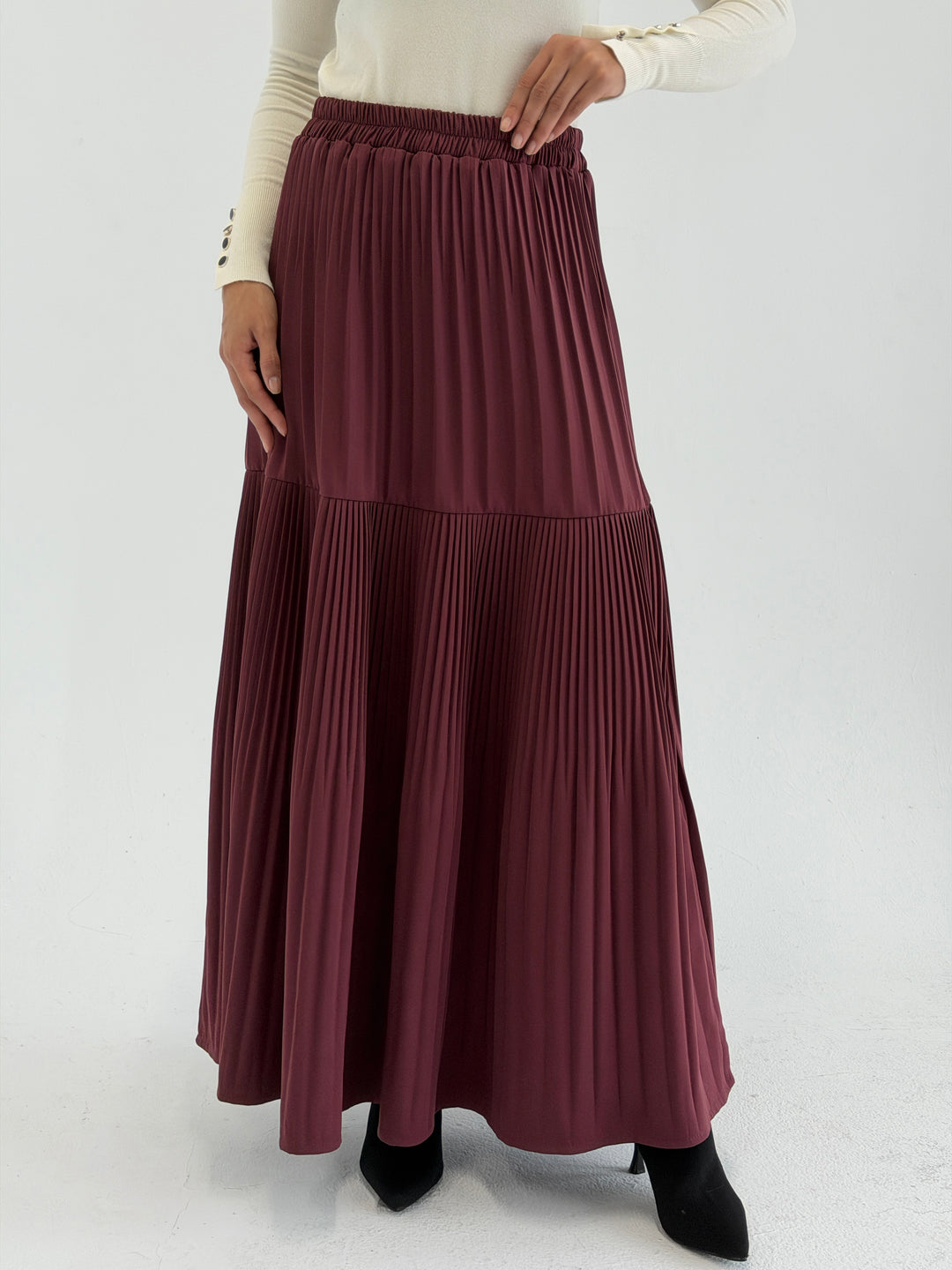 pillise skirt -grape mauve