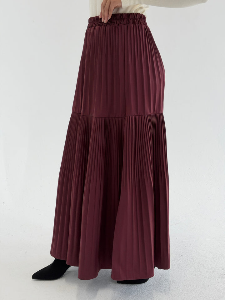 pillise skirt -grape mauve