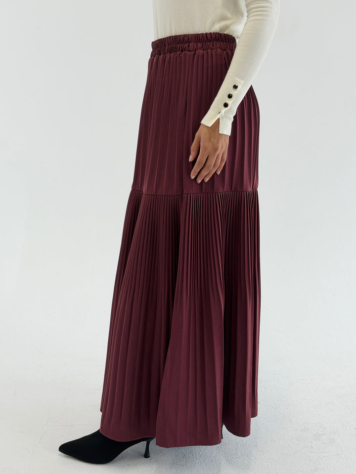 pillise skirt -grape mauve