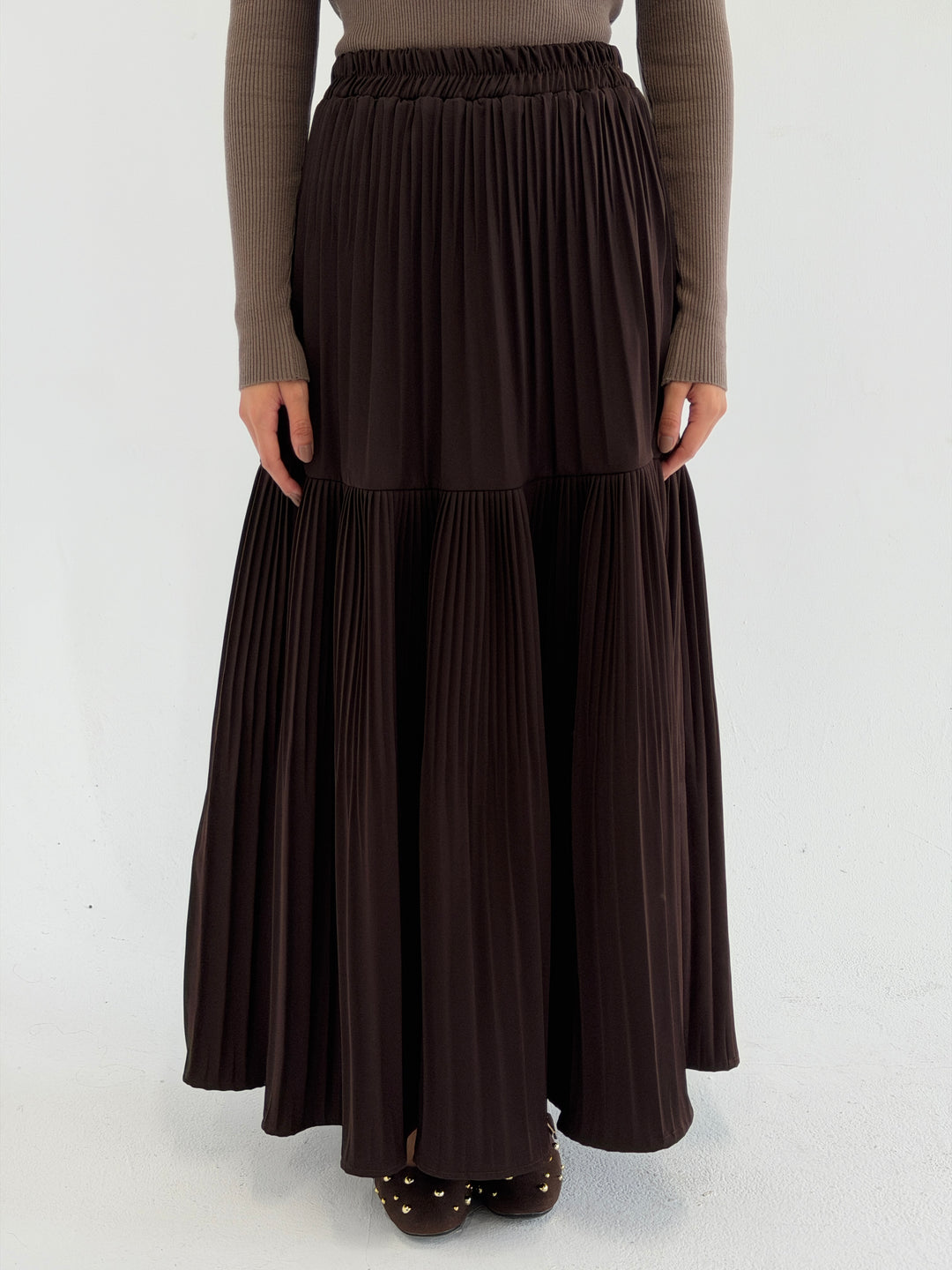 pillise skirt - burnt brown