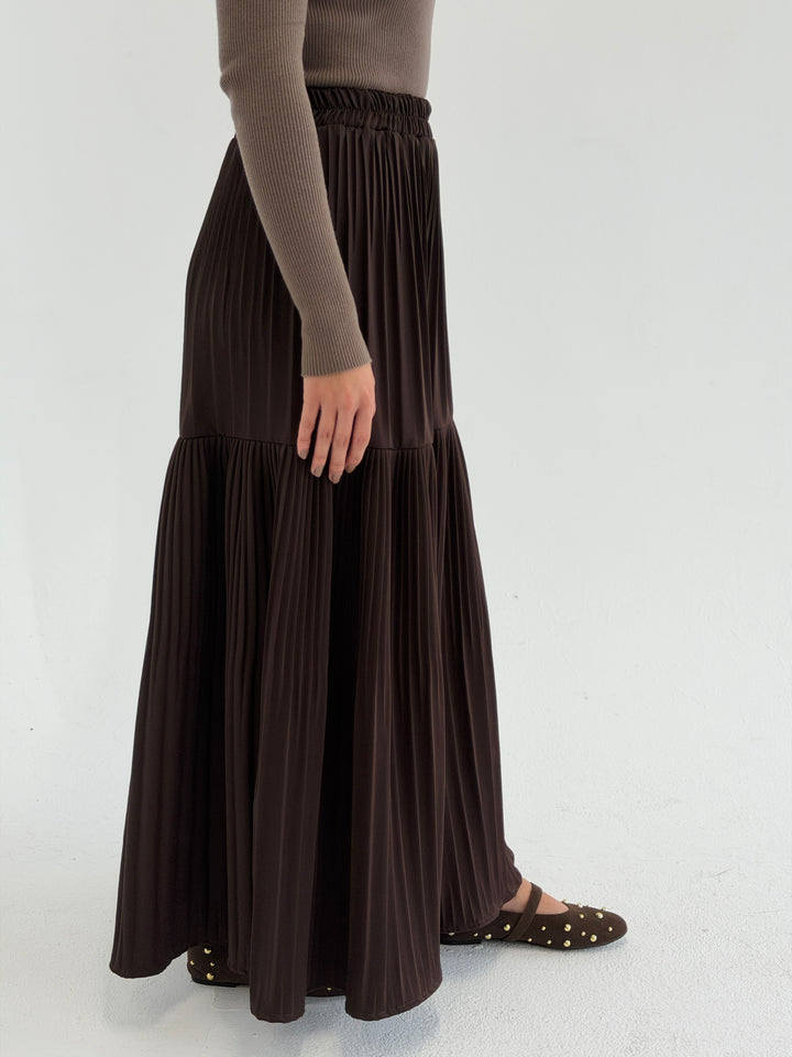 pillise skirt - burnt brown