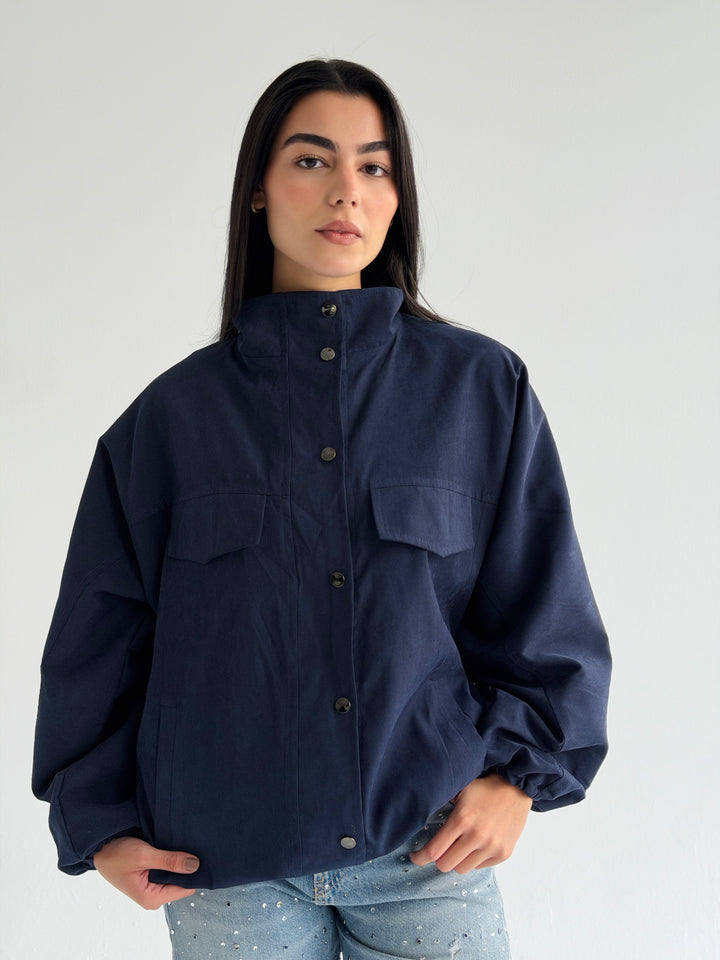 Sandwash Jacket- Dark blue