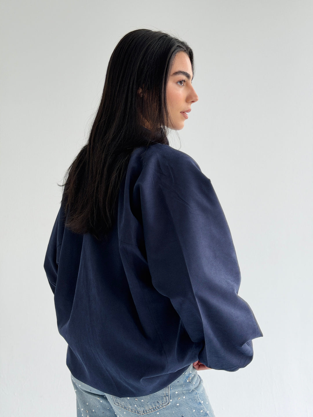 Sandwash Jacket- Dark blue