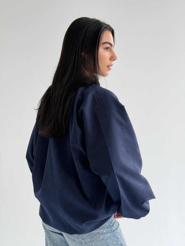 Sandwash Jacket- Dark blue