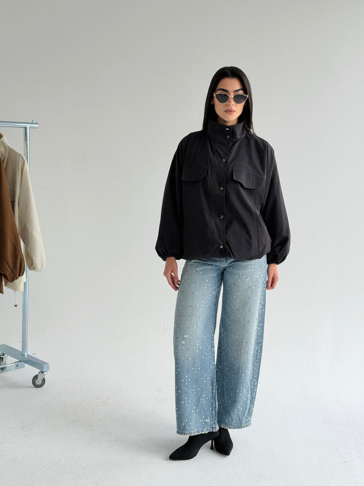 Sandwash Jacket- Black