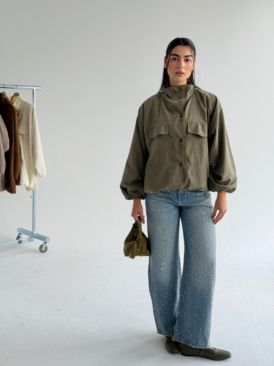 Sandwash Jacket- Olive