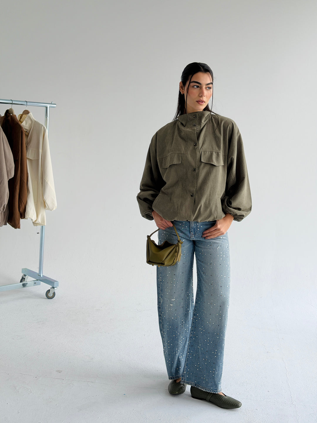 Sandwash Jacket- Olive