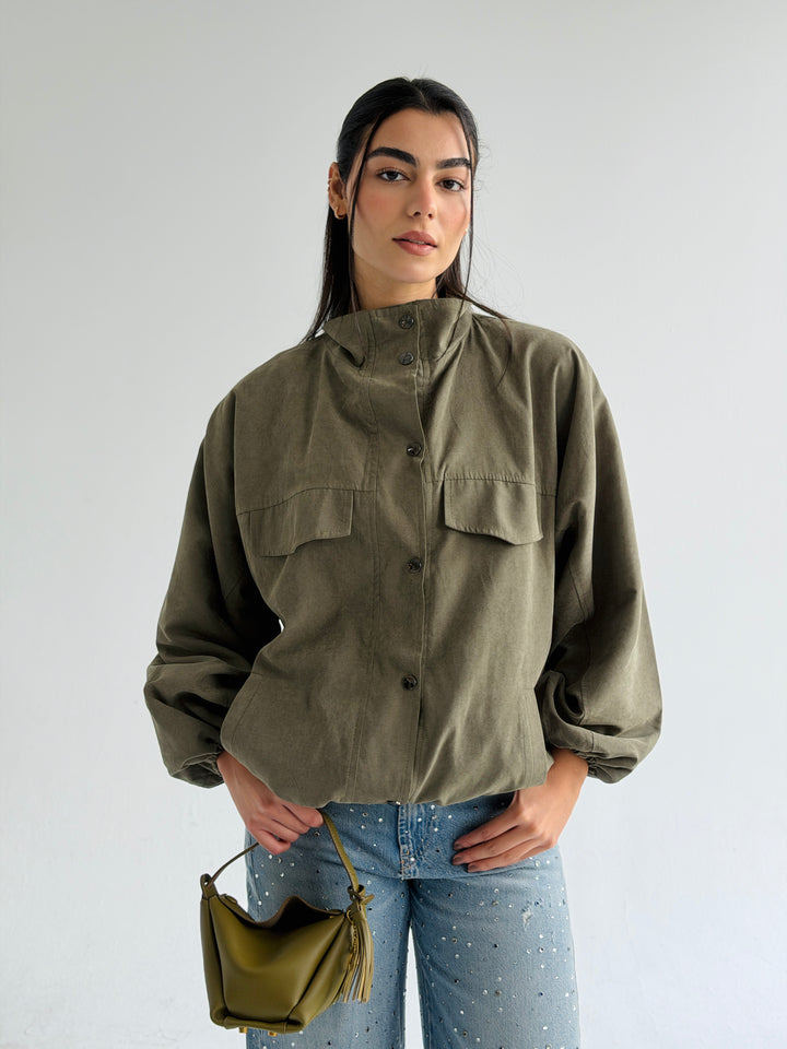 Sandwash Jacket- Olive
