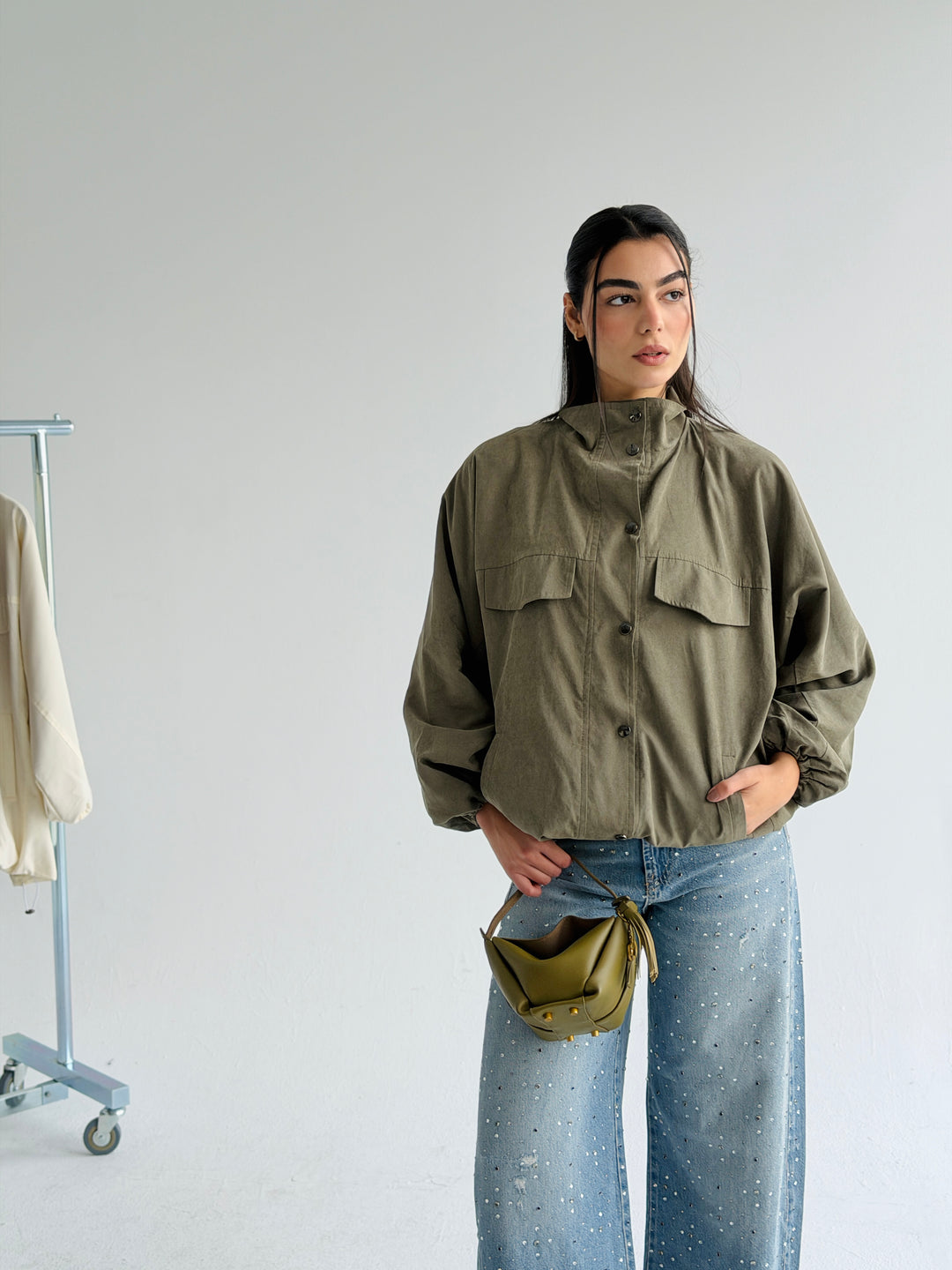 Sandwash Jacket- Olive