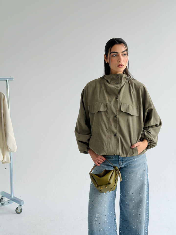 Sandwash Jacket- Olive