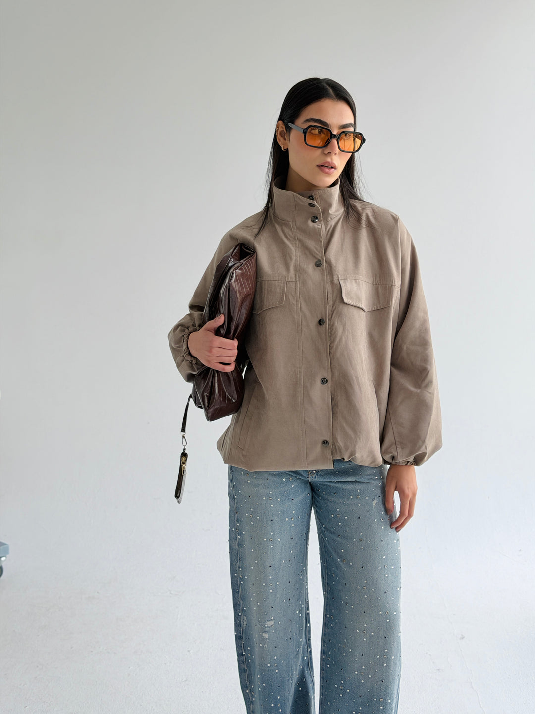 Sandwash Jacket- Cafe