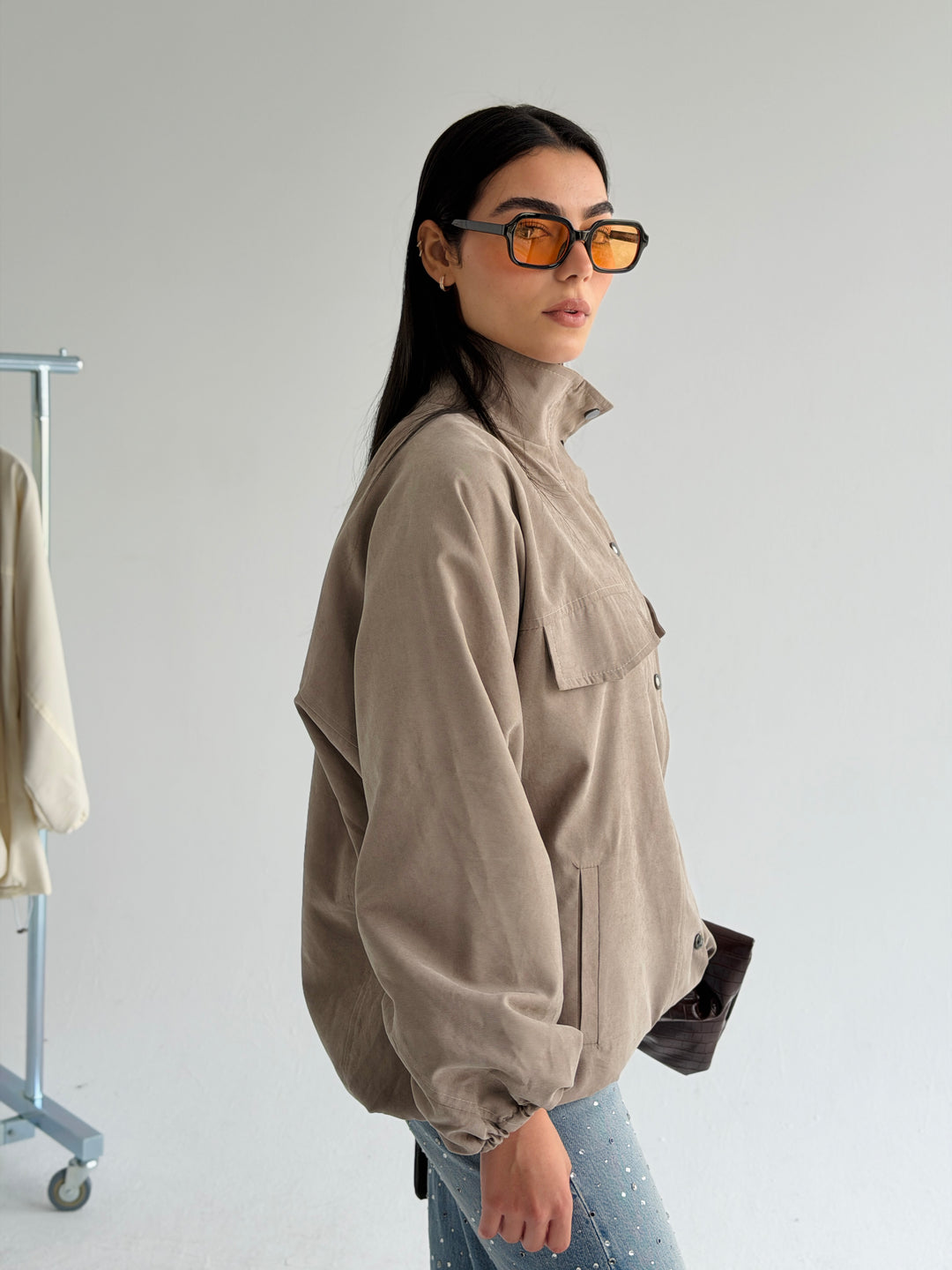 Sandwash Jacket- Cafe