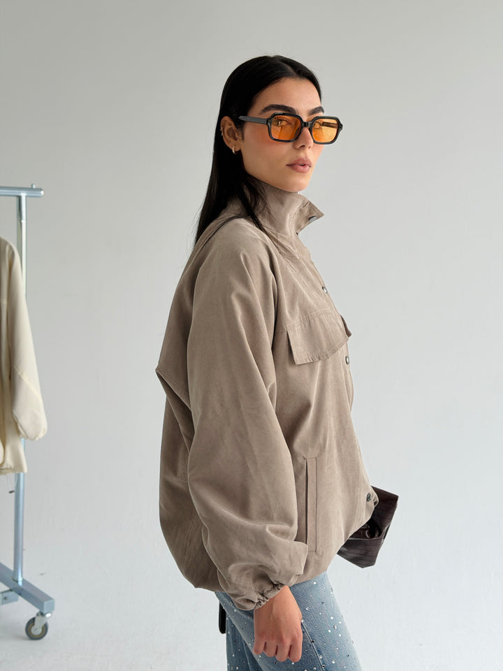 Sandwash Jacket- Cafe