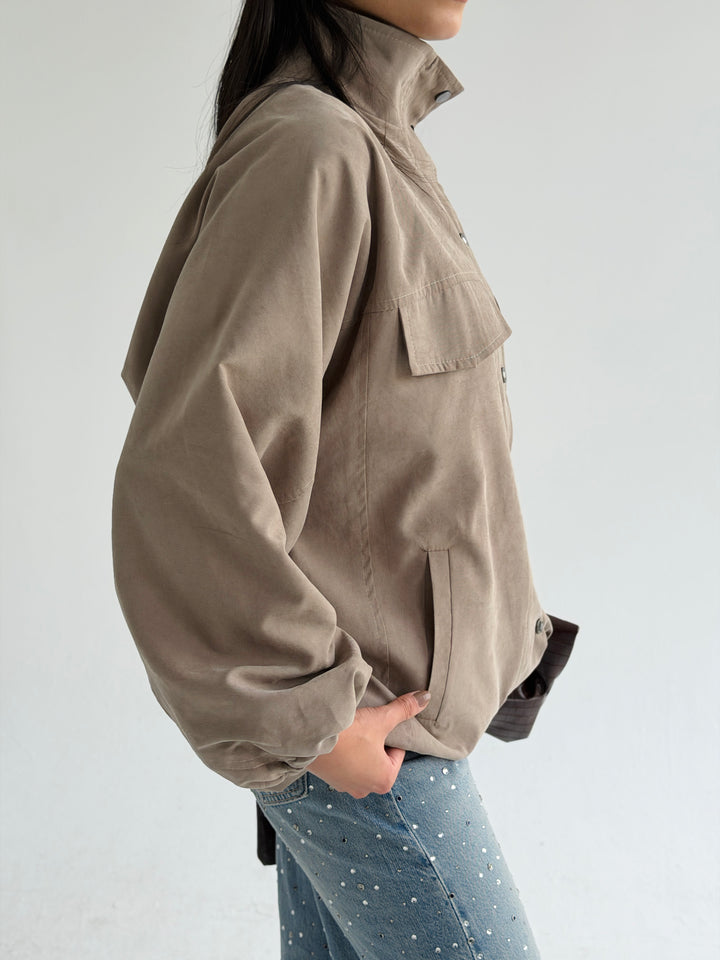 Sandwash Jacket- Cafe