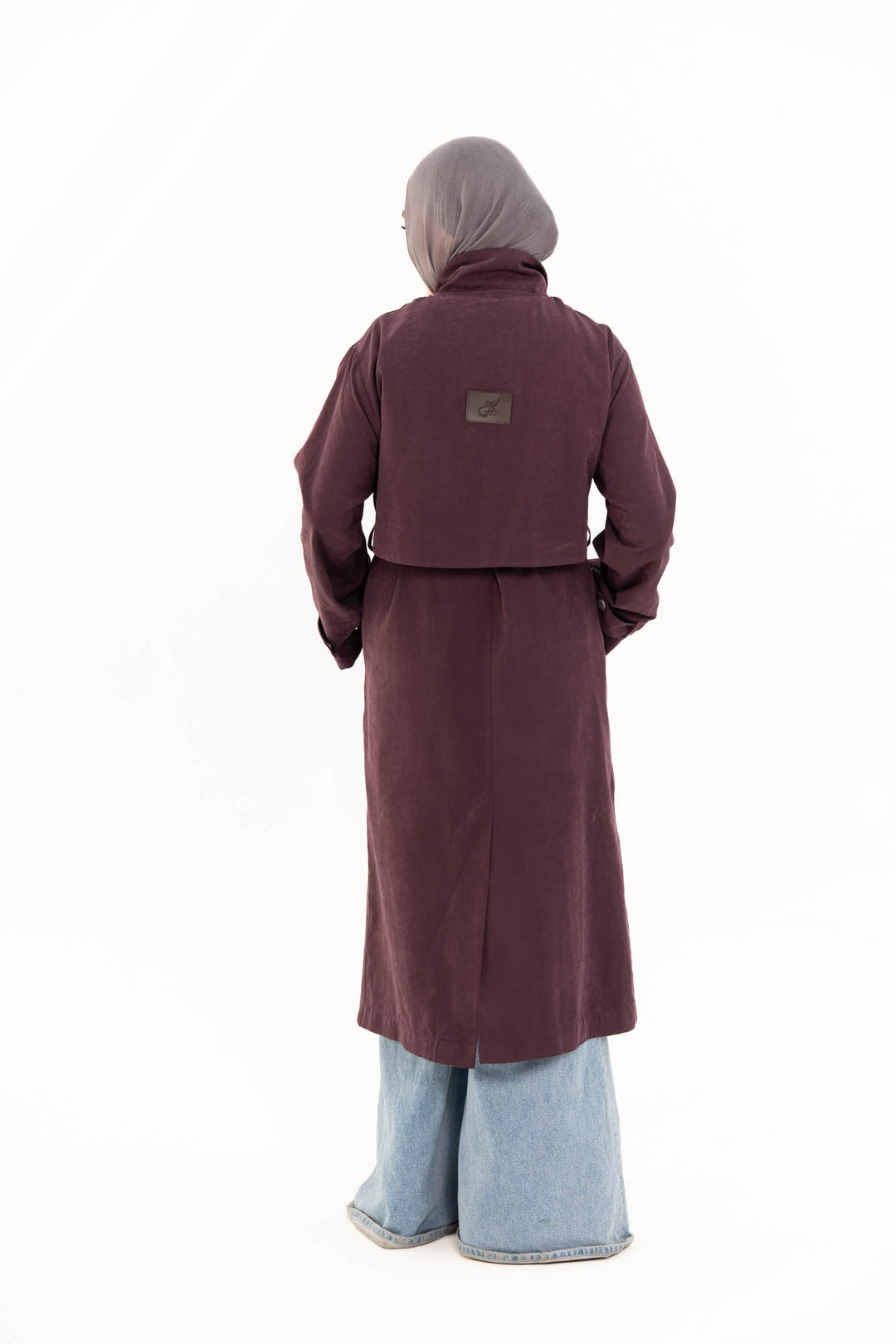 Aria Trench Coat - Burgundy