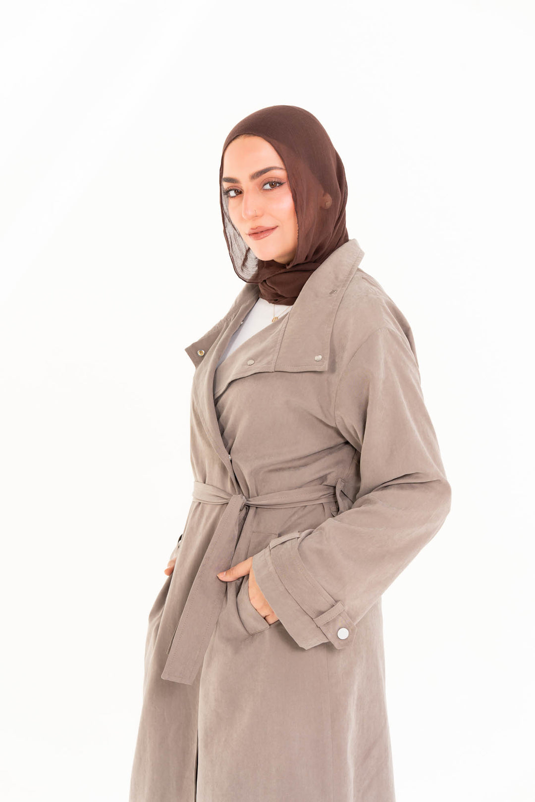 Aria Trench Coat - Light Taupe