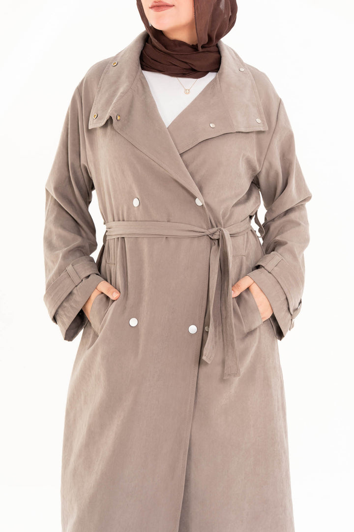 Aria Trench Coat - Light Taupe