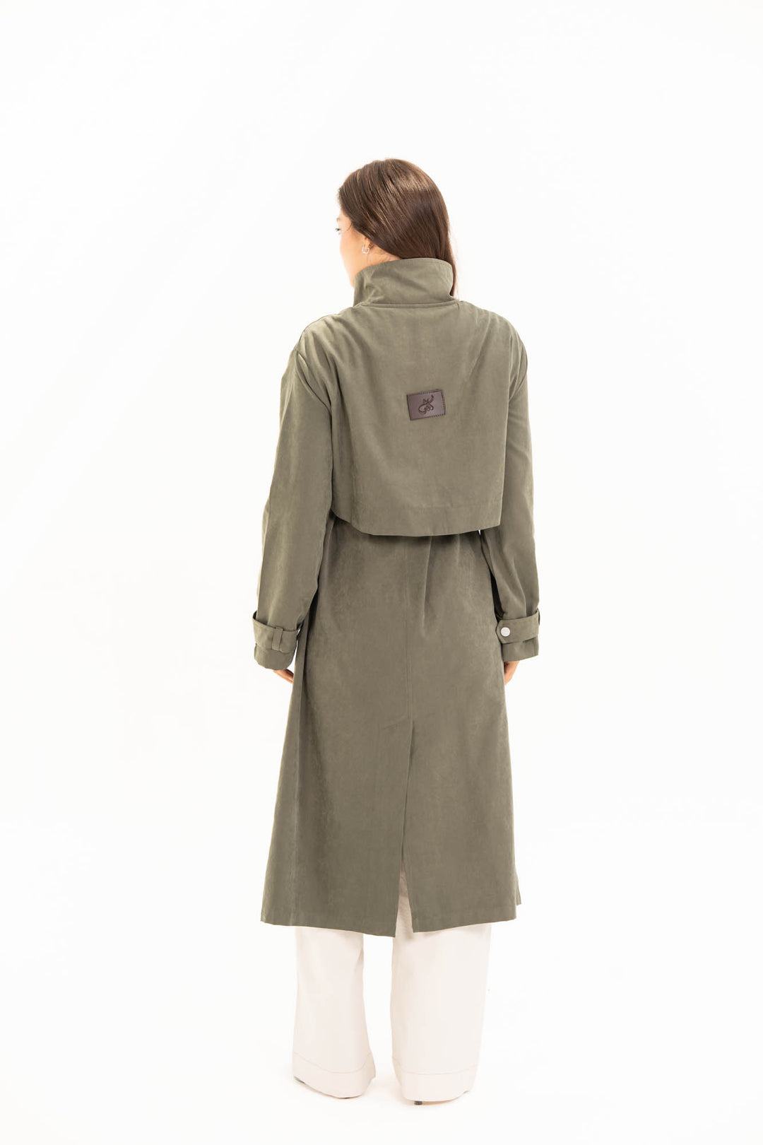 Aria Trench Coat - Olive