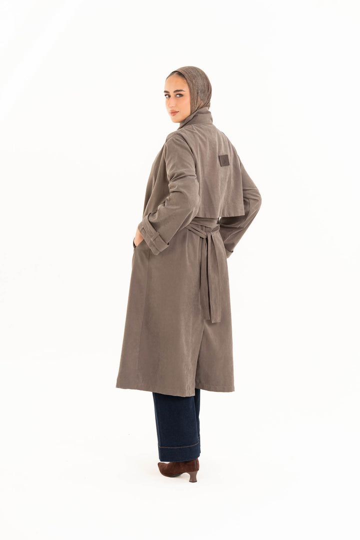 Aria Trench Coat - Taupe
