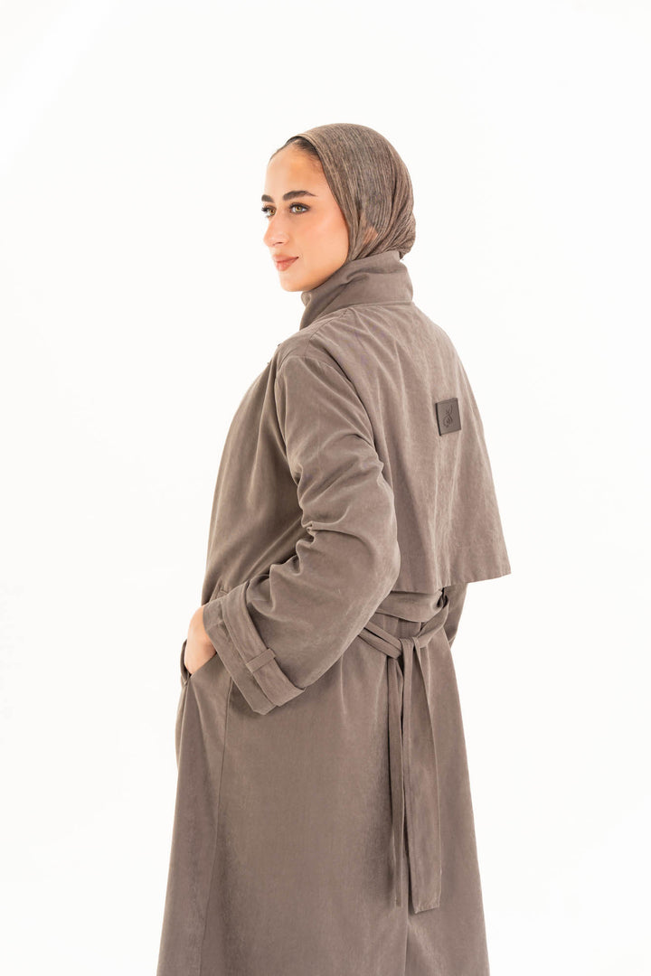 Aria Trench Coat - Taupe