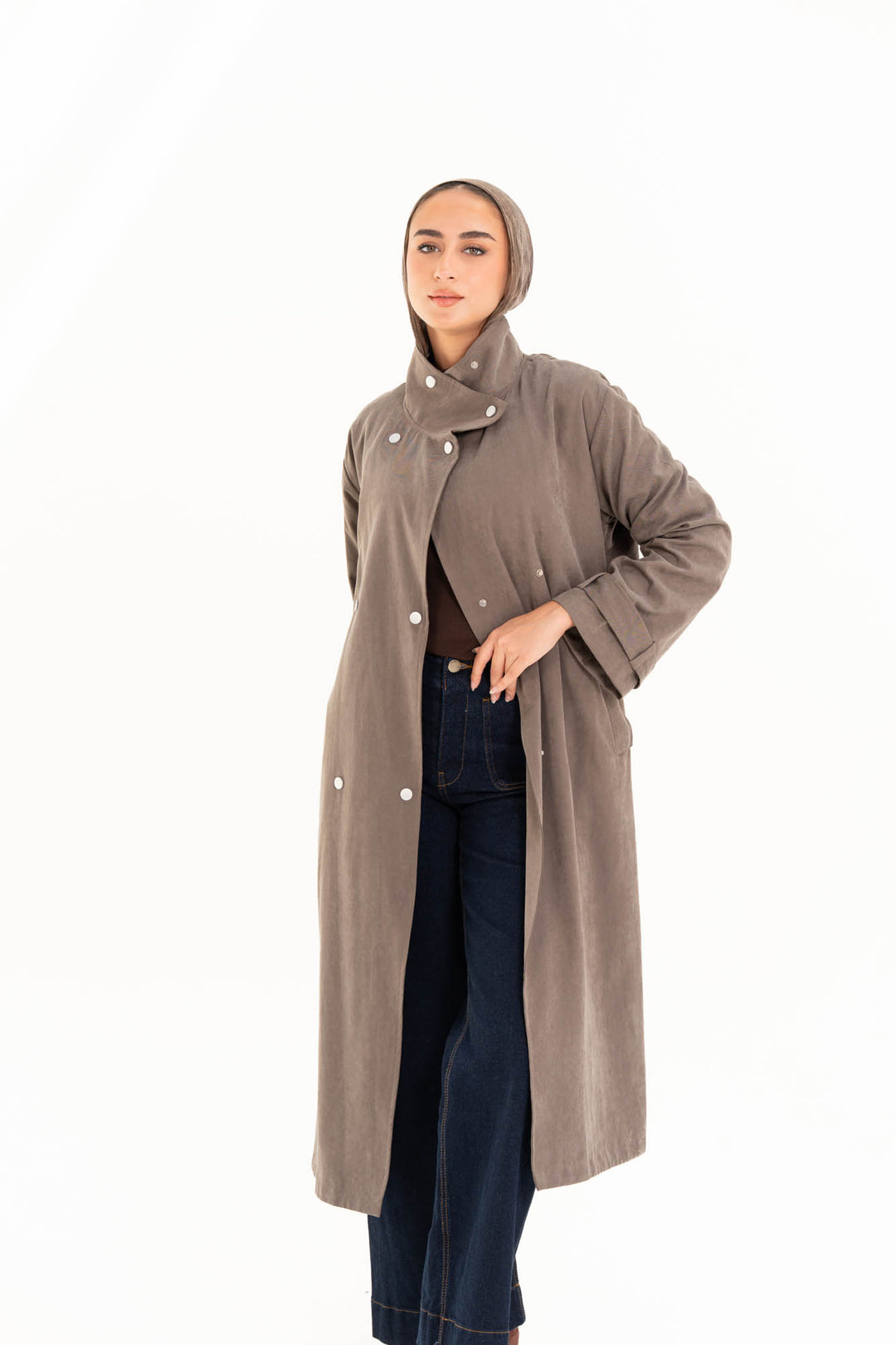 Aria Trench Coat - Taupe
