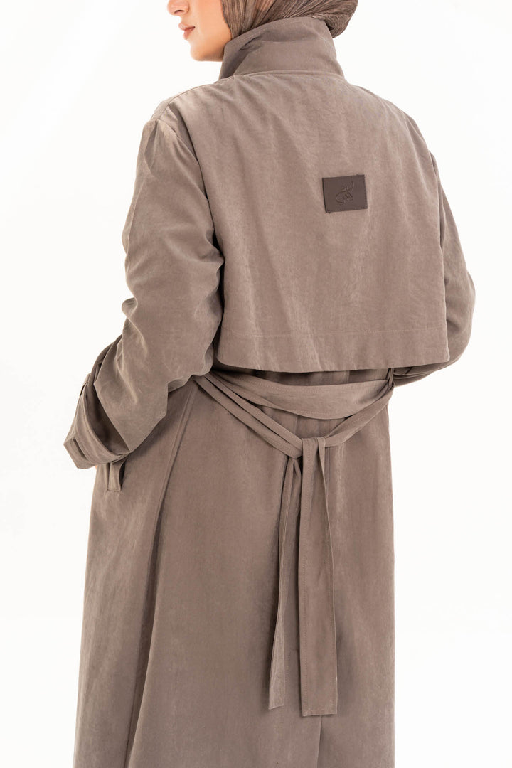 Aria Trench Coat - Taupe