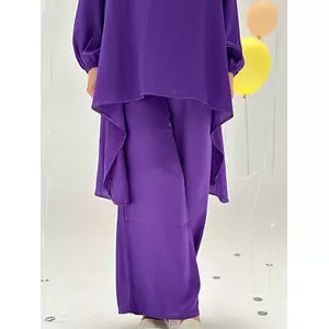 Crepe satin top (purple)