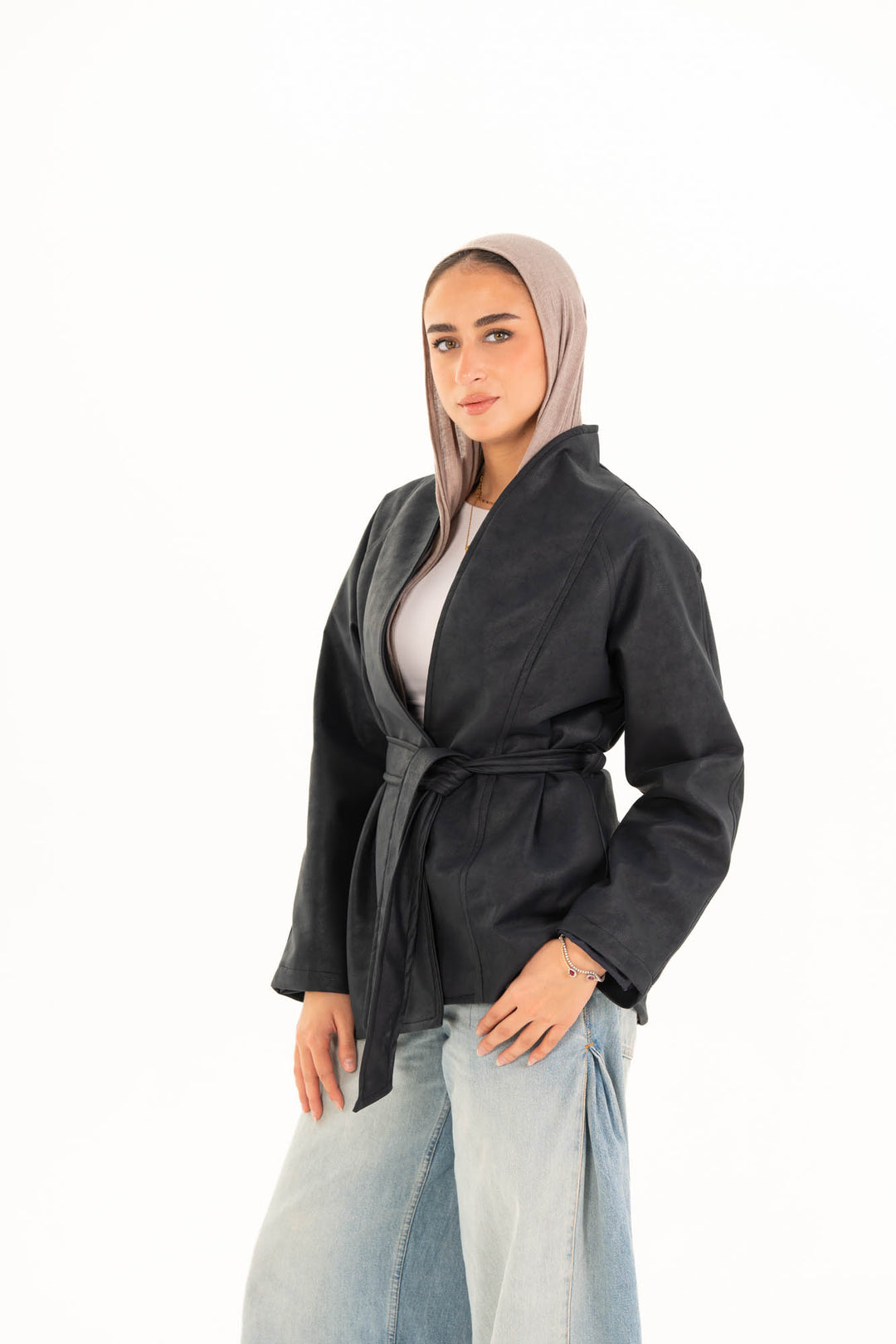 Celine Leather Jacket - Charcoal