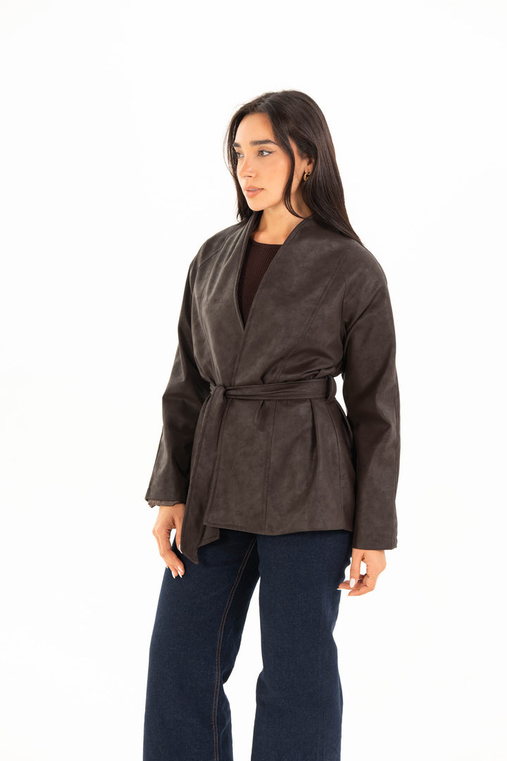 Celine Leather Jacket - Dark Brown