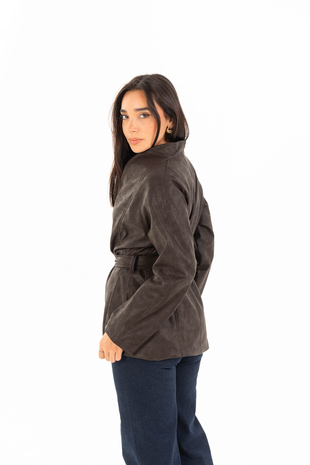 Celine Leather Jacket - Dark Brown