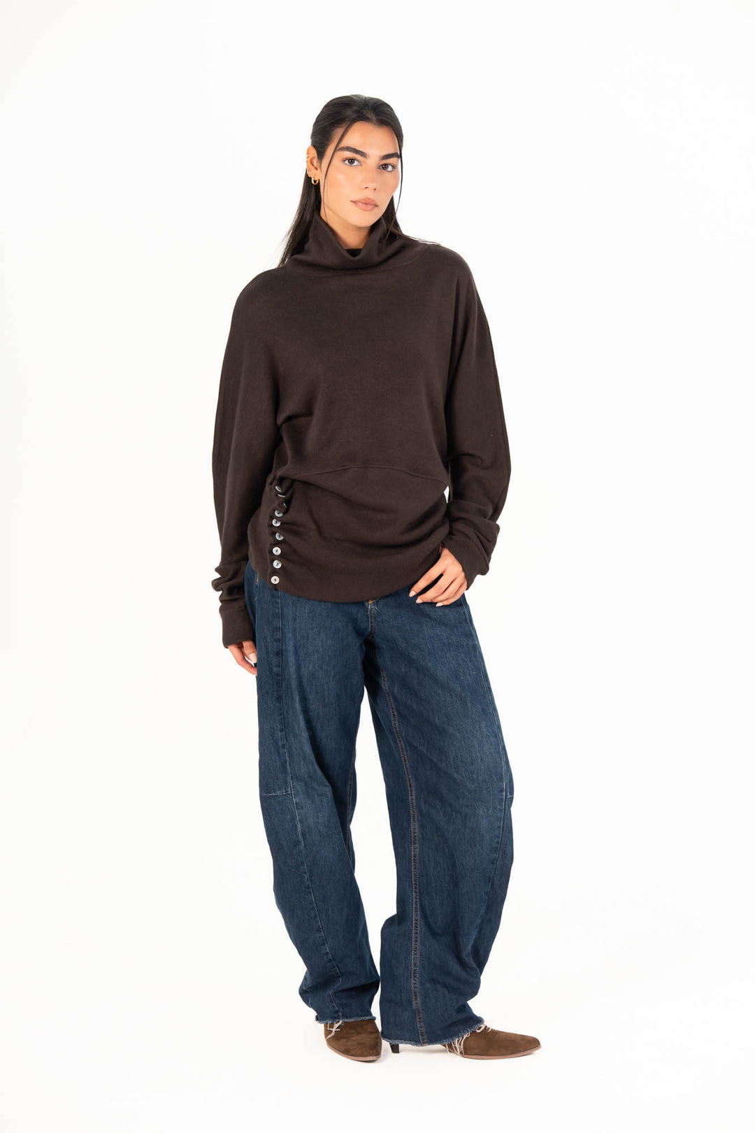 Drape Top - Dark Brown