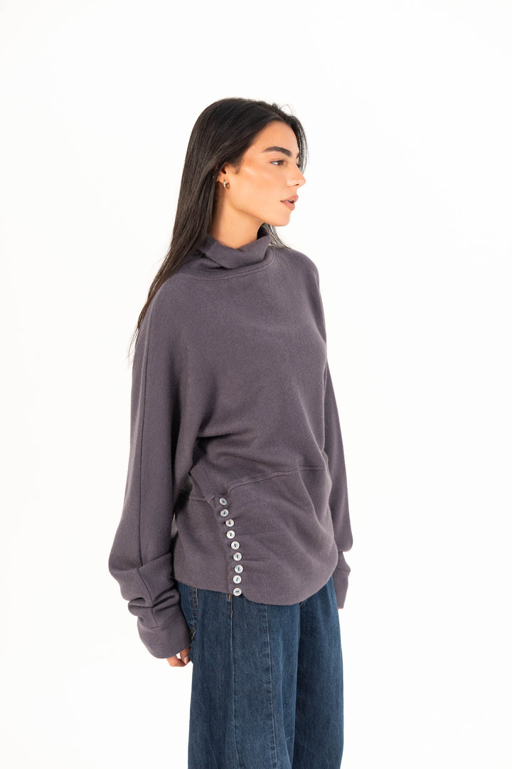 Drape Top - Slate Grey