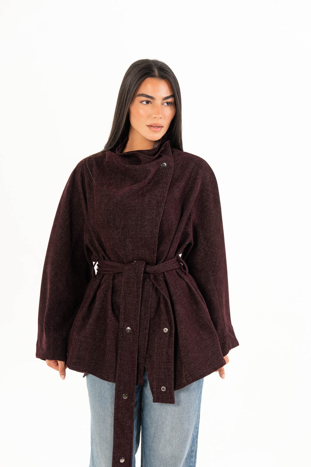 Elara Jacket - Burgundy