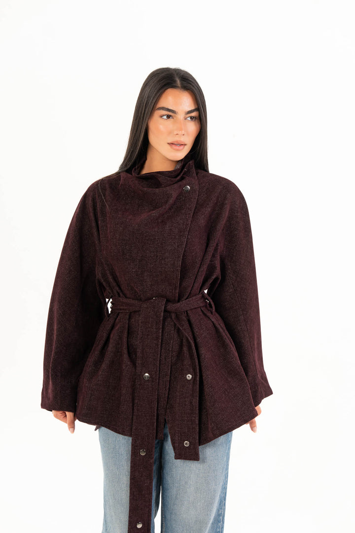 Elara Jacket - Burgundy